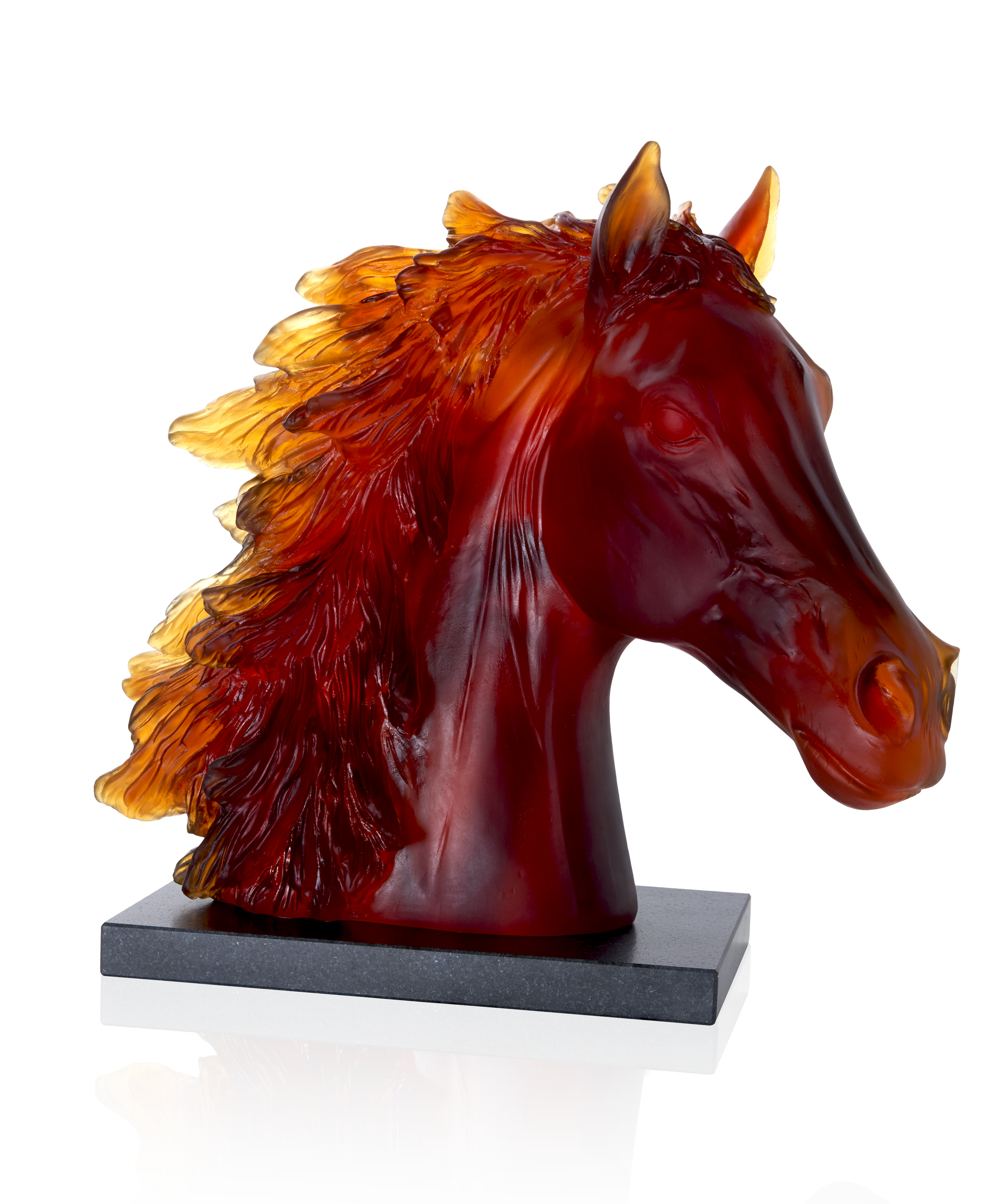 daum-univers-animalier-t-te-de-cheval-sculpture-cristal-ambre image 5