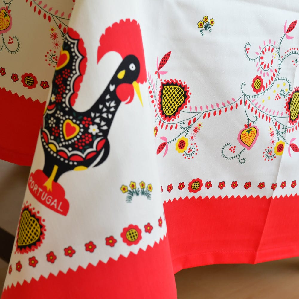 luisa-paix-o-galo-nappe-coton-rouge-rectangulaire-200x150cm image 3