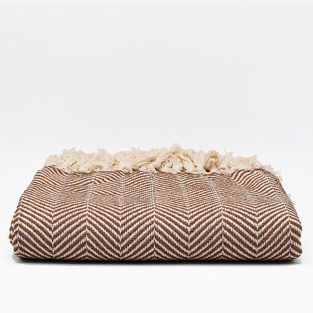 luisa-paix-o-plaid-chevrons-couverture-coton-camel image 1