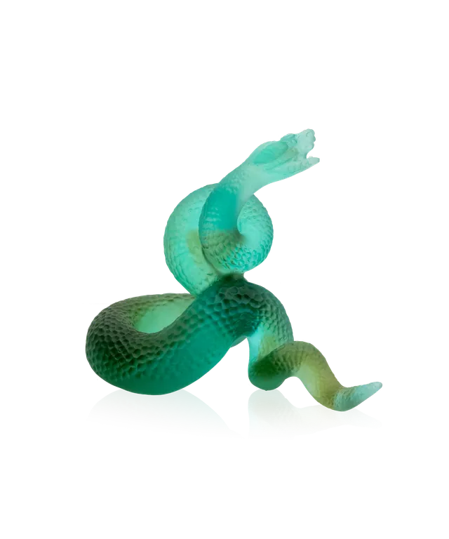 daum-serpent-vert-sculpture-animale-588ex-cristal image 1