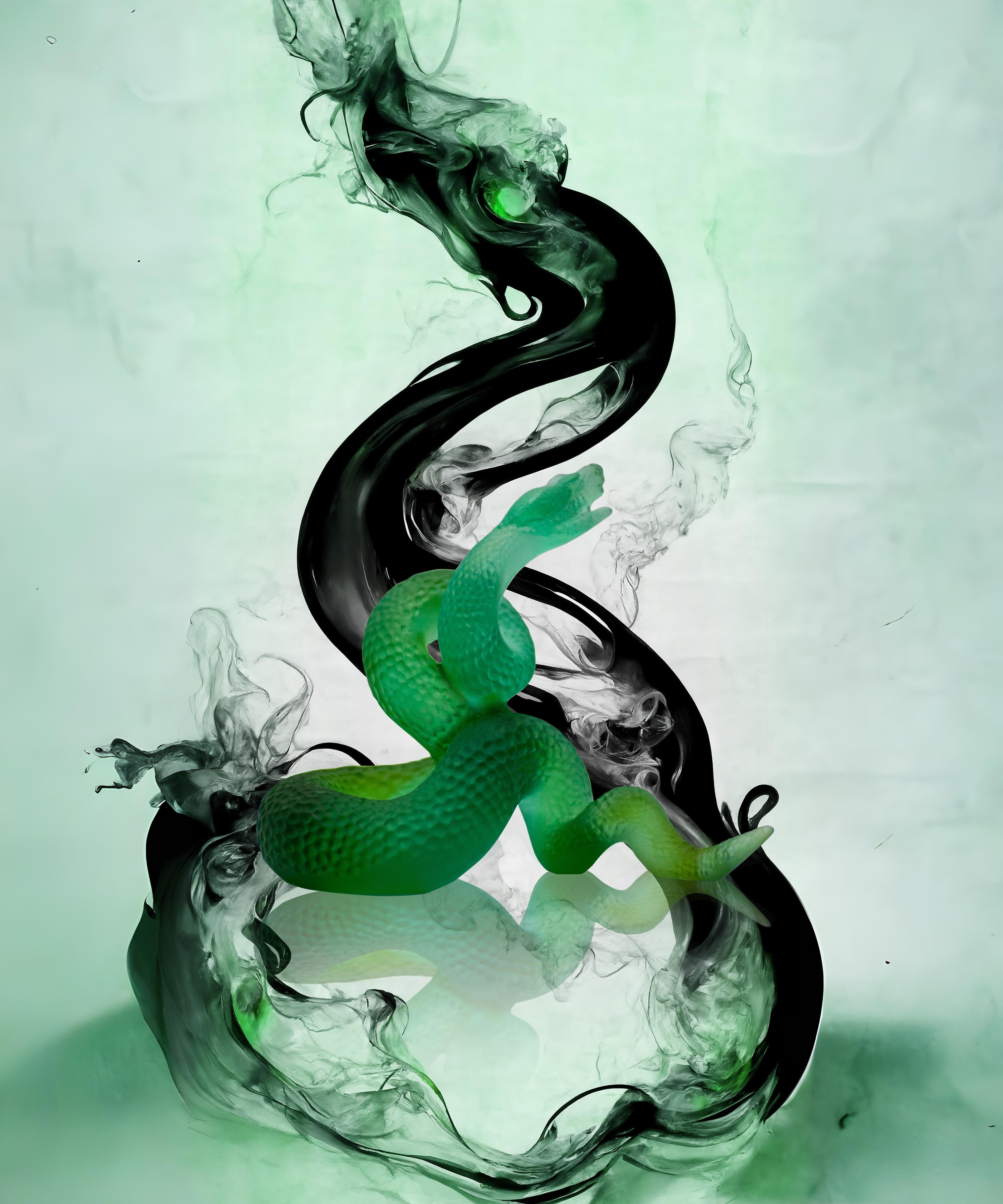 daum-serpent-vert-sculpture-animale-588ex-cristal image 4