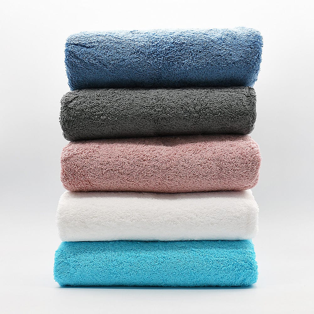 luisa-paix-o-parure-de-bains-3-pi-ces-coton-bleu-550g image 1