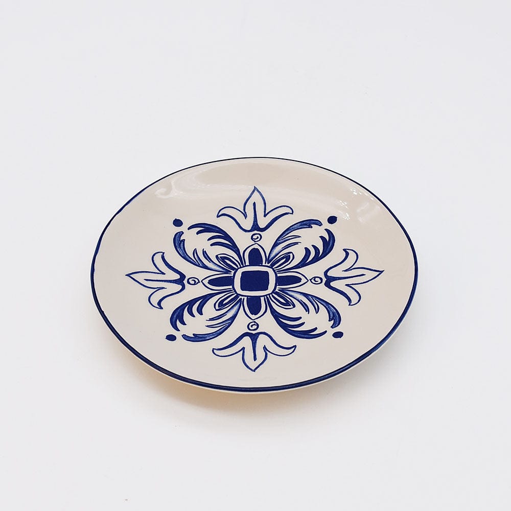 luisa-paix-o-floral-assiette-c-ramique-bleu-15cm image 2