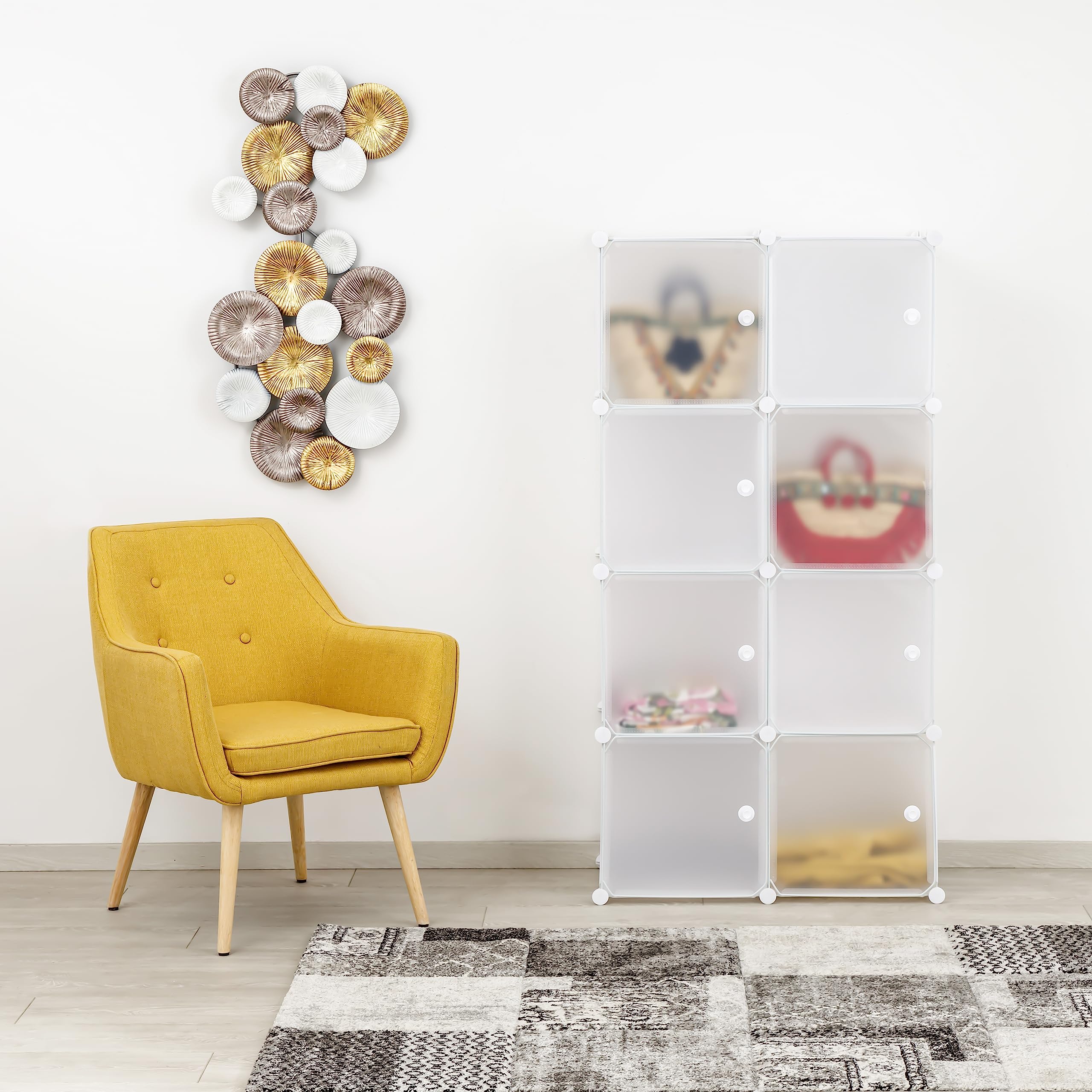 baroni-home-organizzazione-meuble-cubes-blanc-8-cases-75x37x147-cm image 8