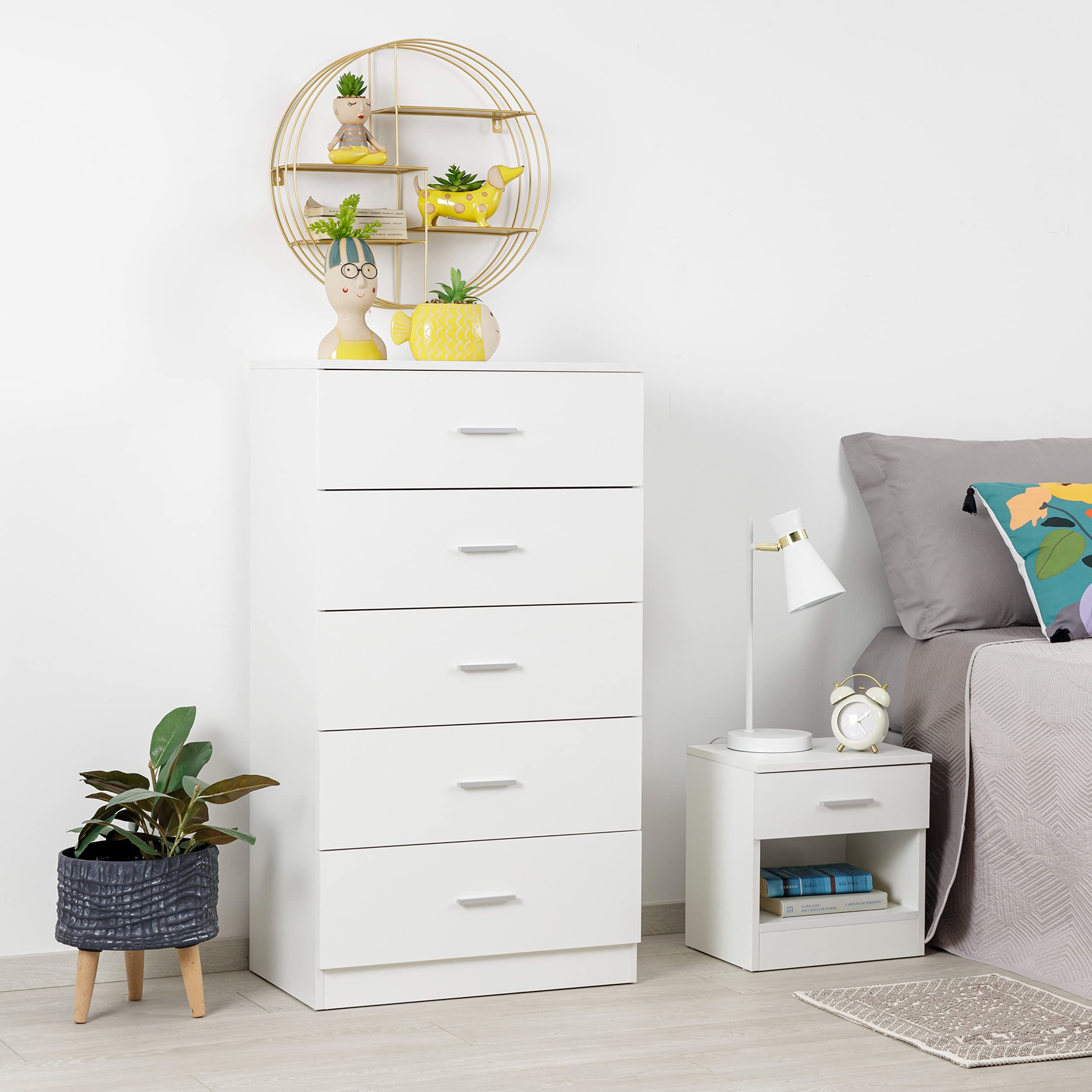baroni-home-mobili-e-mobiletti-commode-5-tiroirs-blanche-60x40x110-cm image 2