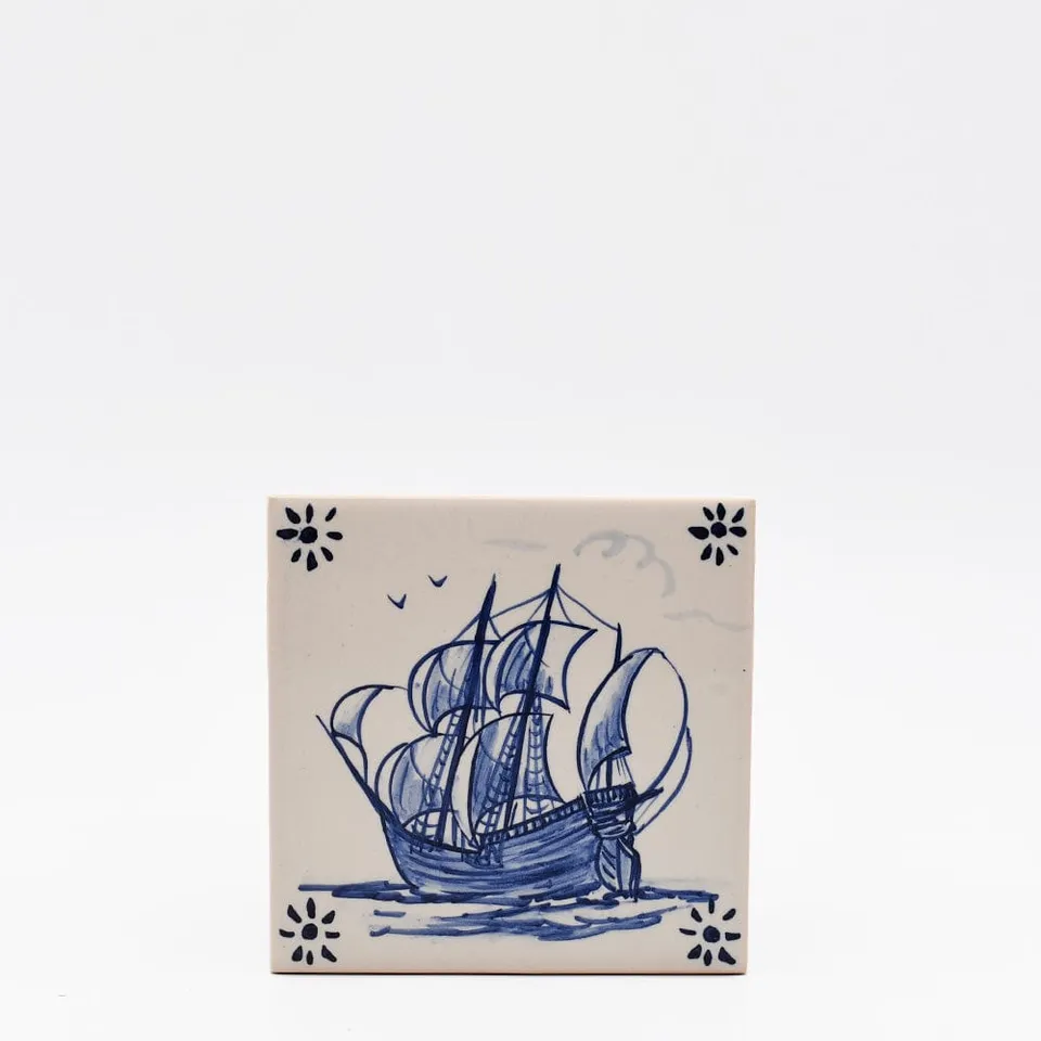 luisa-paix-o-azulejo-navio-carreau-c-ramique-11x11-cm-peint-main image 1
