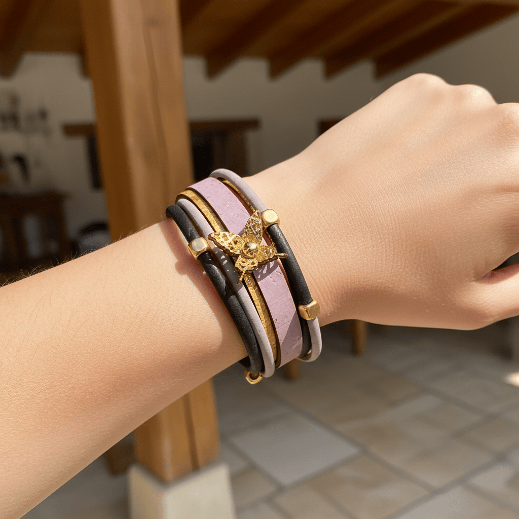 luisa-paix-o-bijoux-bracelet-li-ge-6-lani-res-dor-21cm image 2