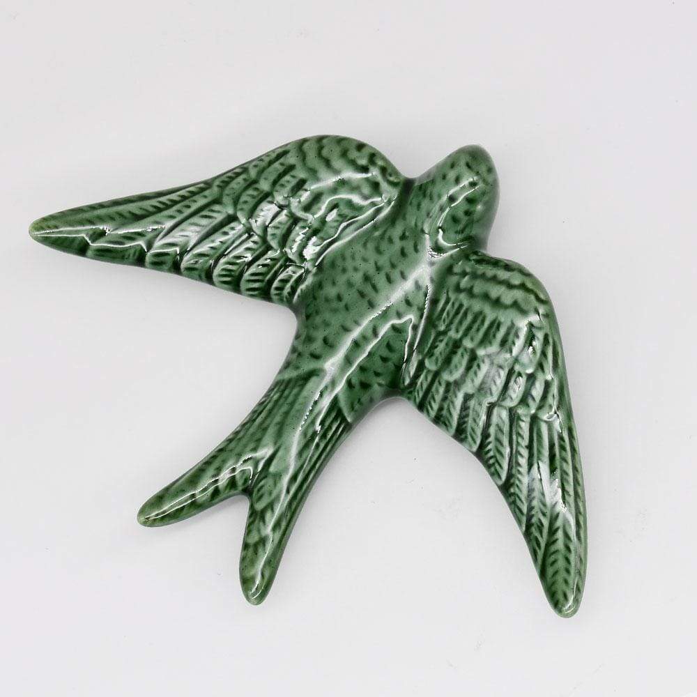 luisa-paix-o-hirondelle-c-ramique-verte-14-cm-murale image 2