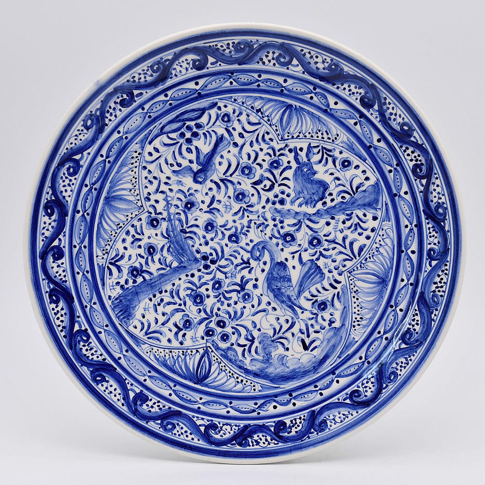 luisa-paix-o-coimbra-assiette-c-ramique-bleue-29cm-pi-ce-unique image 5
