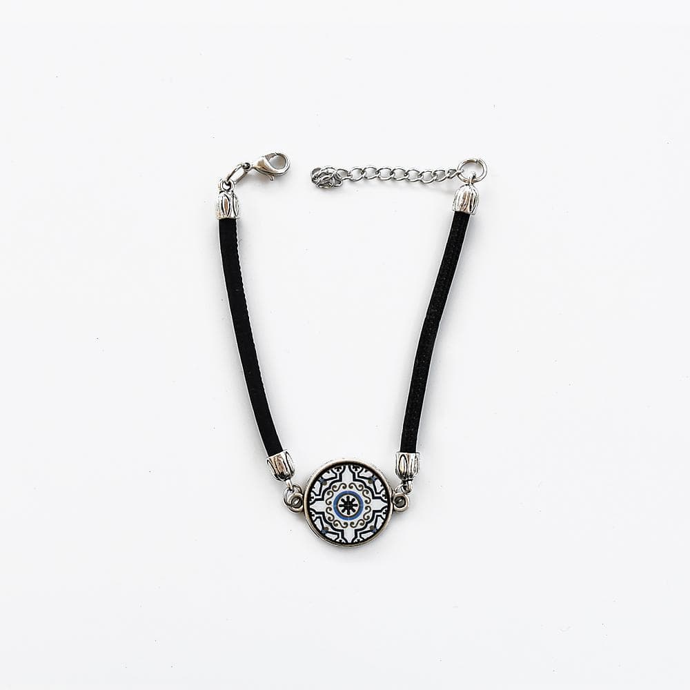 luisa-paix-o-bracelet-coton-azulejo-noir-8-22-cm-fantaisie image 1