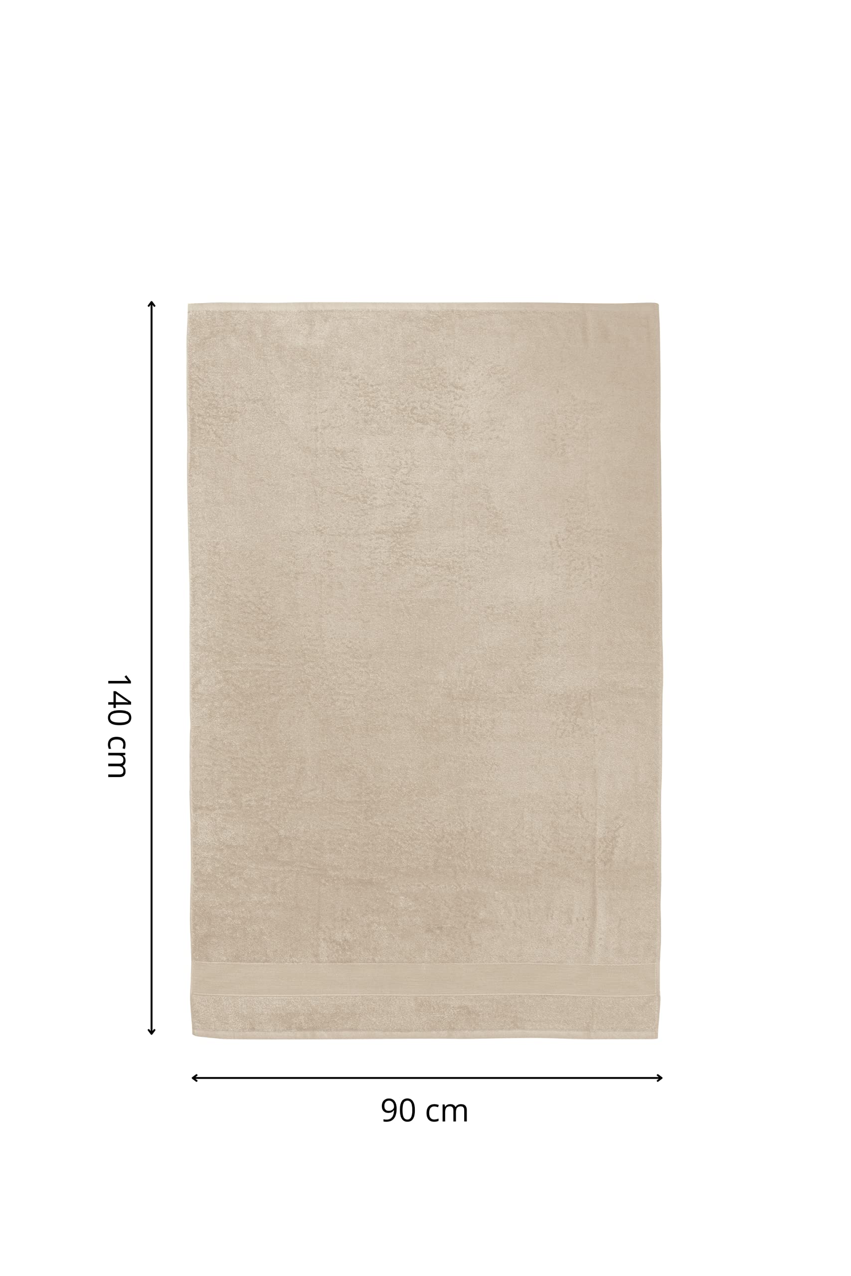 baroni-home-tessile-drap-de-bain-coton-beige-90x140-lot-2 image 3