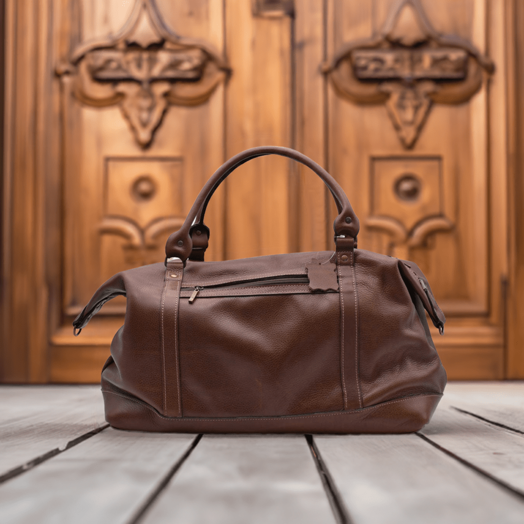 luisa-paix-o-accessoires-sac-voyage-cuir-marron-cabine image 3