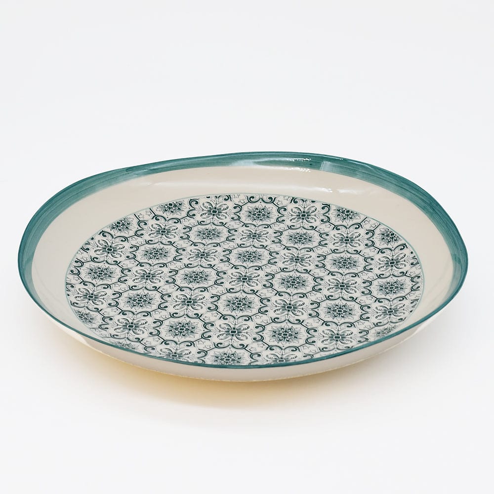 luisa-paix-o-padr-o-assiette-c-ramique-verte-27-cm image 3