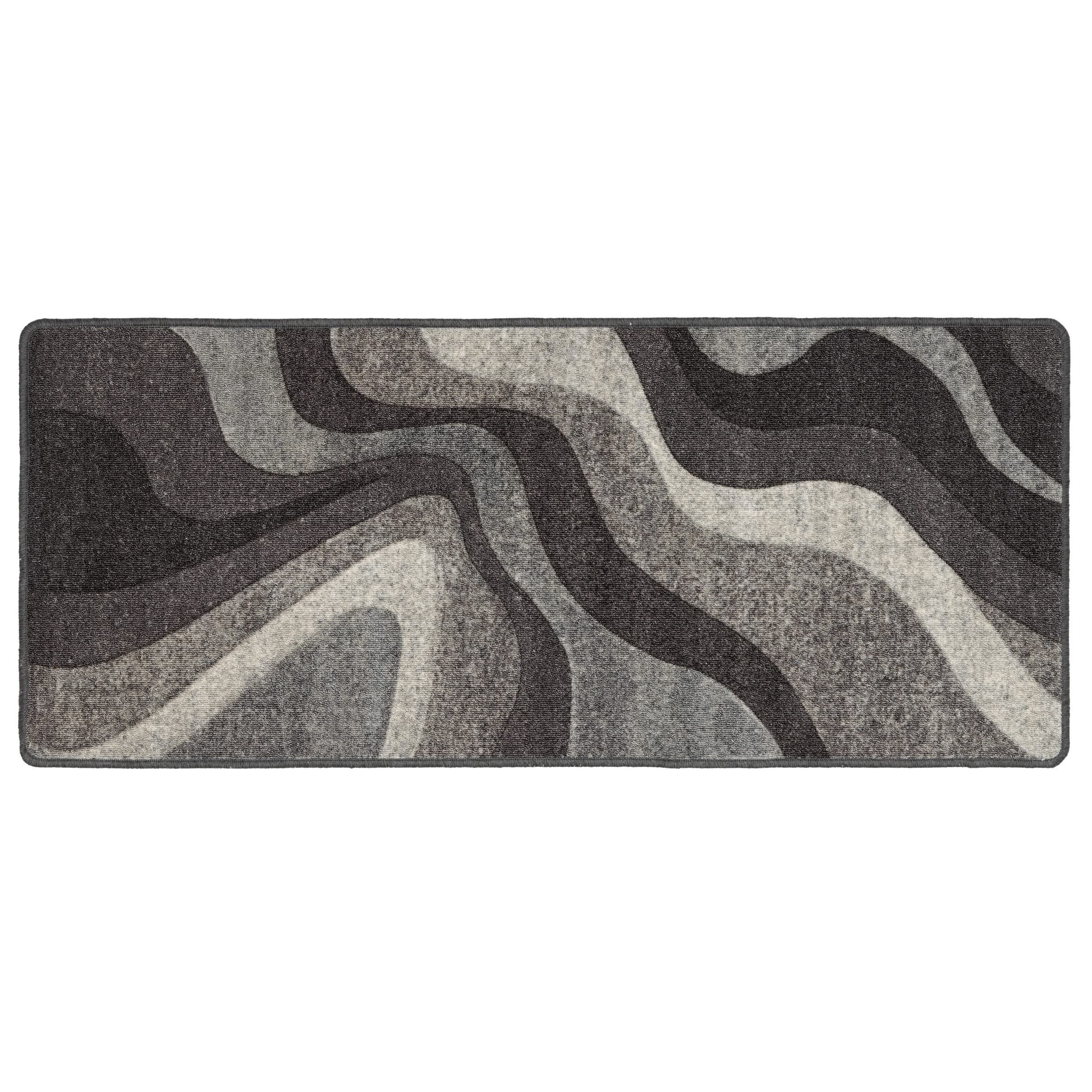 baroni-home-cucina-tapis-de-cuisine-gris-ondul-57x140-cm image 1