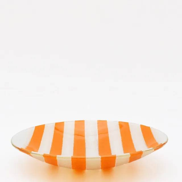 luisa-paix-o-marinha-grande-plat-en-verre-orange-28-cm image 1