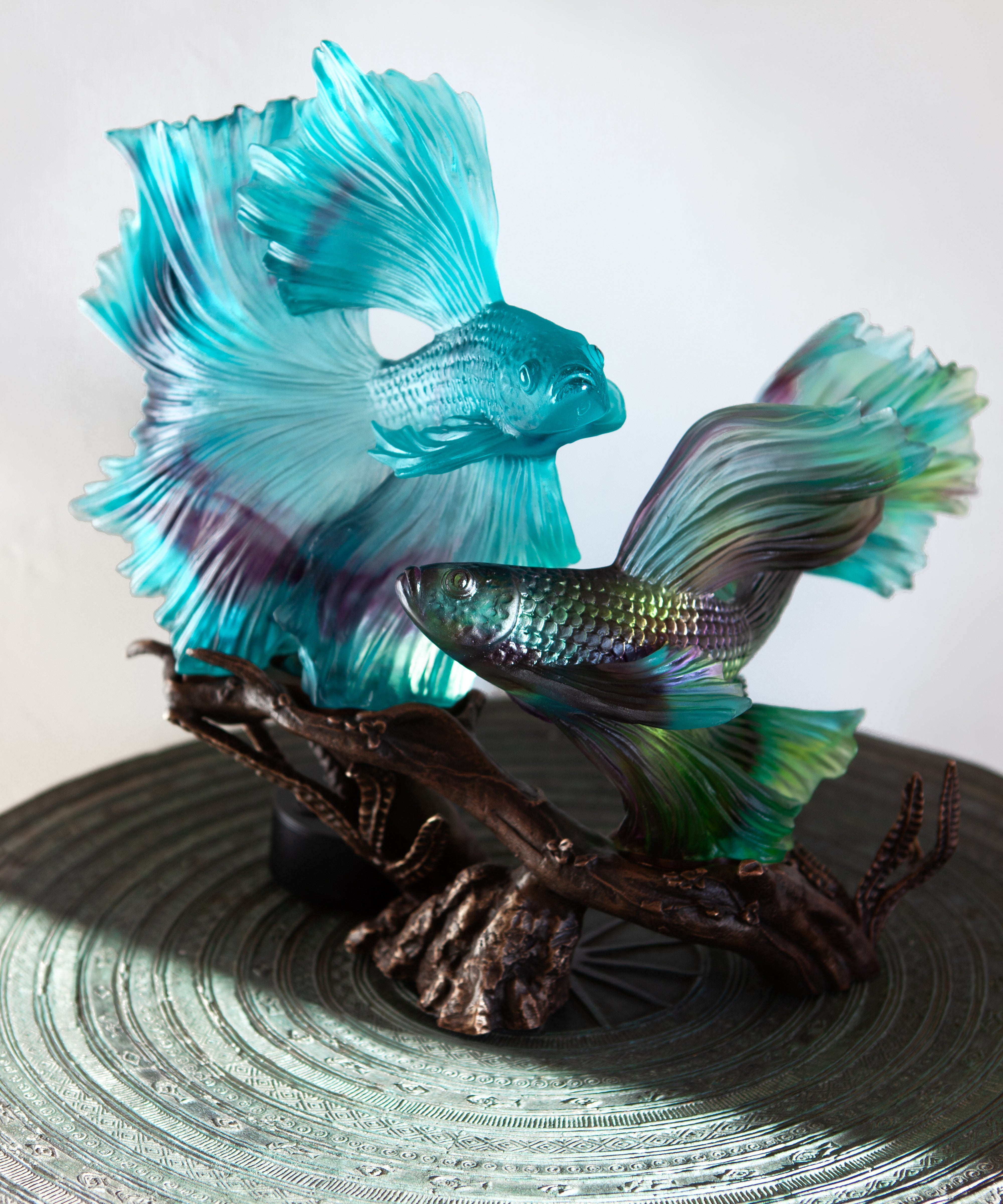 daum-mer-de-corail-danse-des-combattants-sculpture-cristal-99-ex image 2