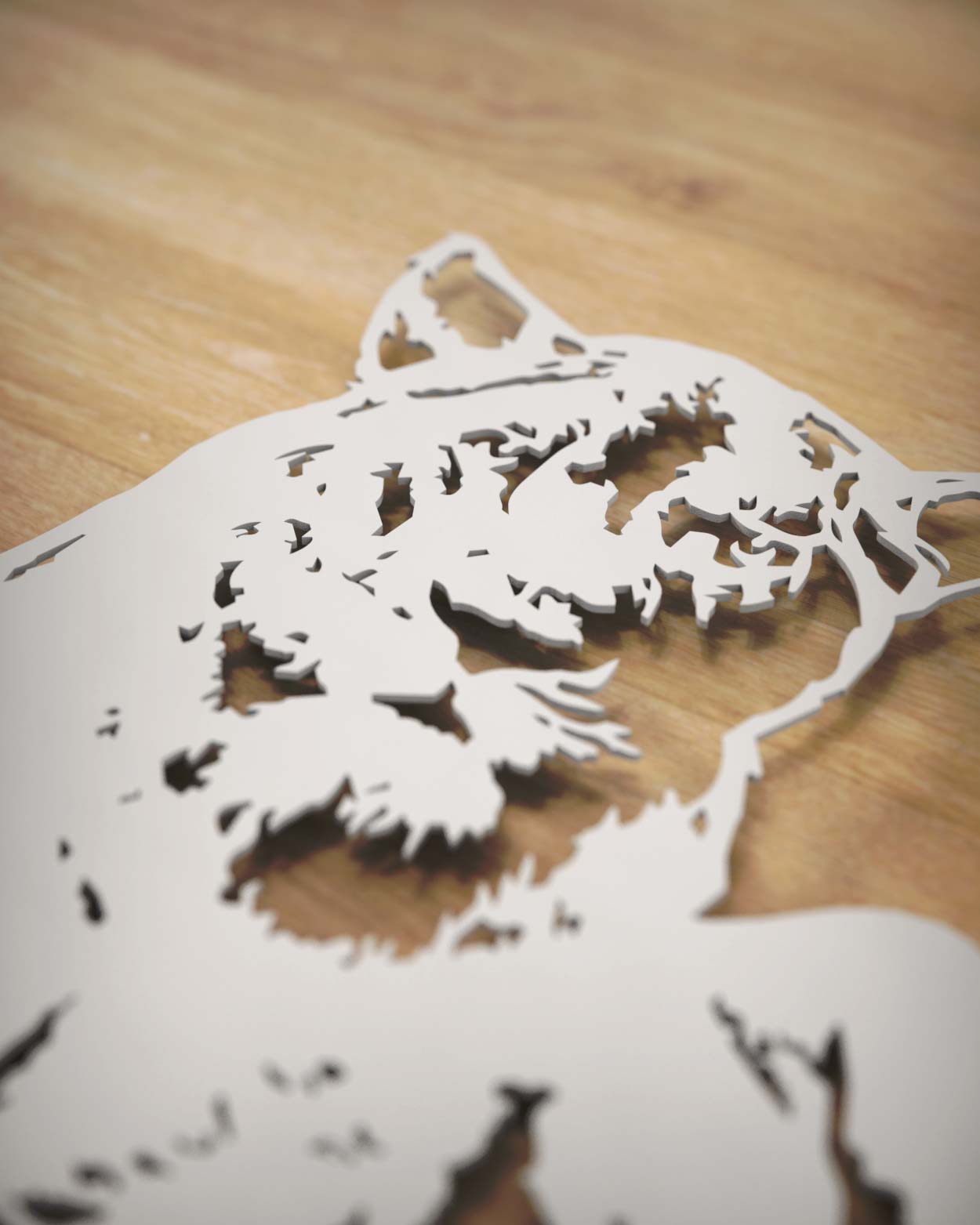 je-suis-art-animaux-lionne-sculpture-d-coration-murale-m-tal-blanc image 4