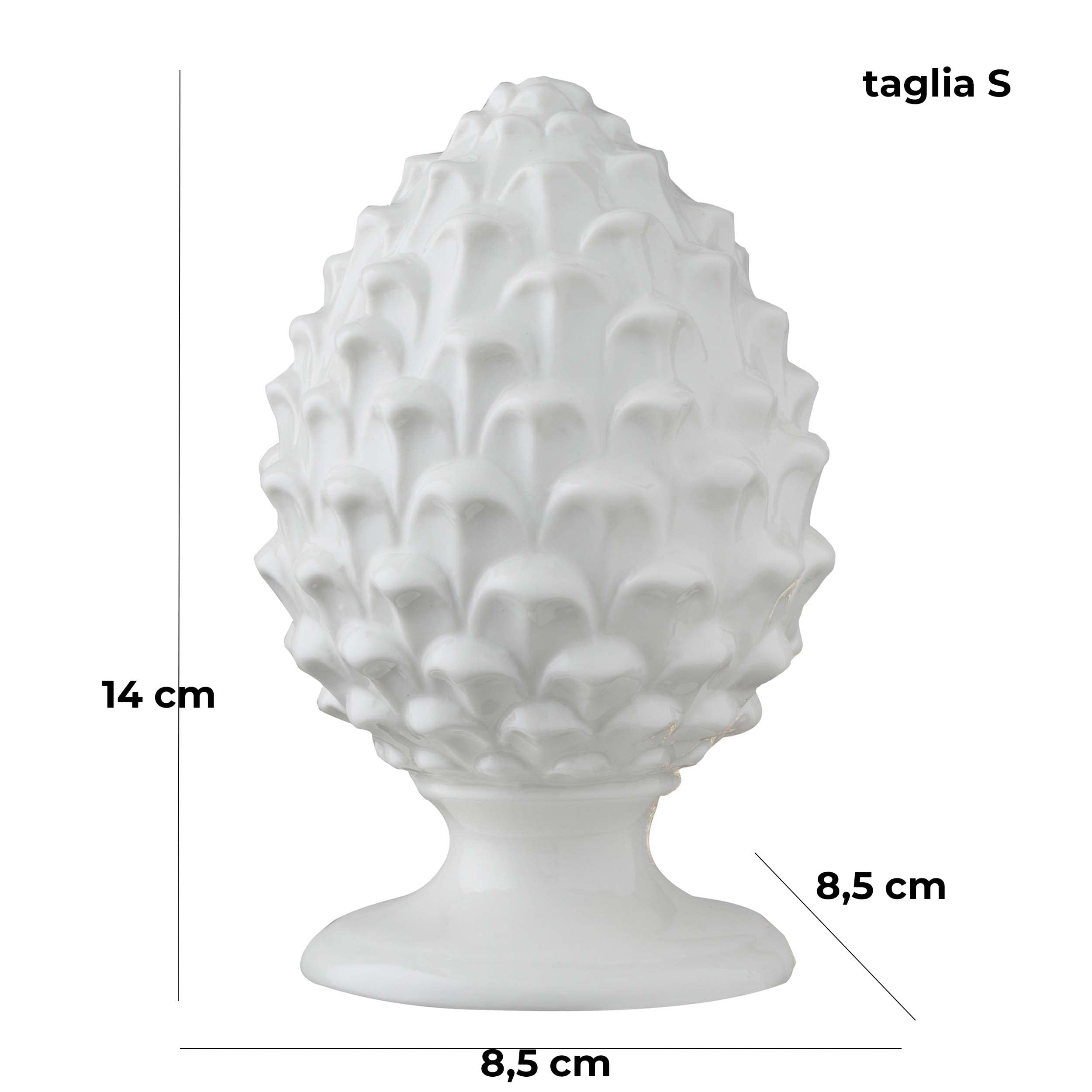 baroni-home-decorazioni-pigna-sicilienne-porcelaine-blanc-s-14cm image 2