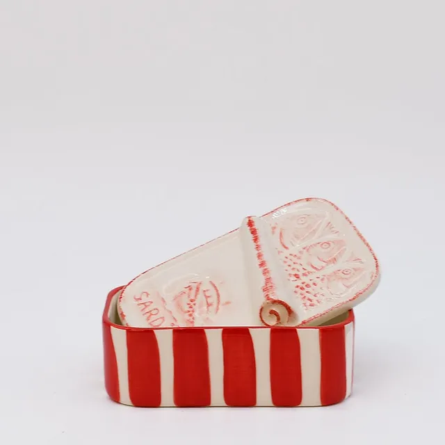 luisa-paix-o-vaisselle-portugaise-bo-te-sardines-c-ramique-rouge image 1