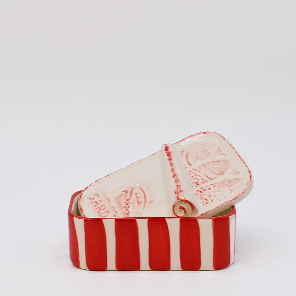 luisa-paix-o-vaisselle-portugaise-bo-te-sardines-c-ramique-rouge image 1