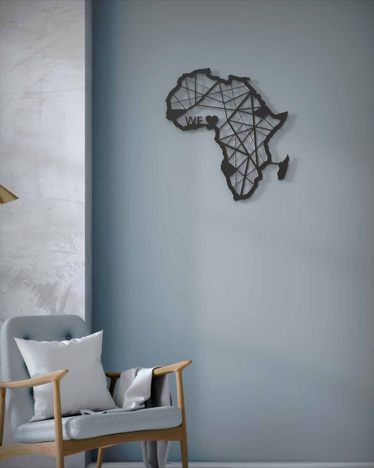 je-suis-art-we-love-afrique-pixel-carte-murale-m-tal image 1