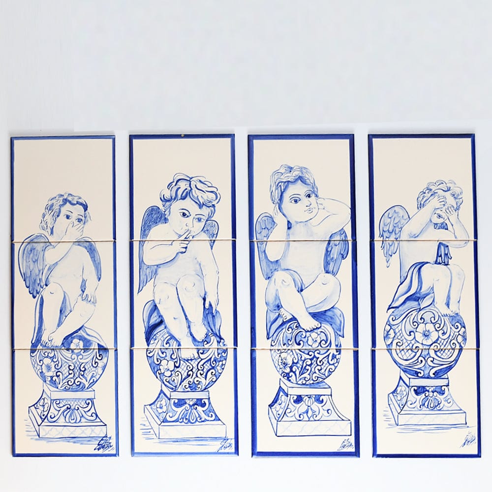 luisa-paix-o-anjo-barroco-fresque-azulejos-45x15-cm image 2