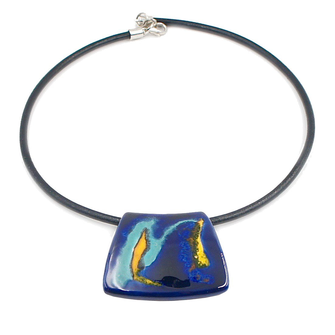 luisa-paix-o-bijoux-du-portugal-collier-c-ramique-cuir-noite-azul image 1