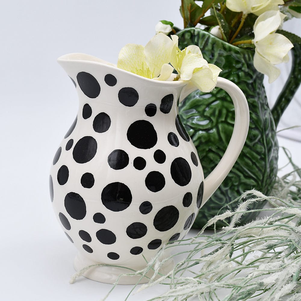 luisa-paix-o-pichet-pois-c-ramique-noir-18cm-artisanal image 4