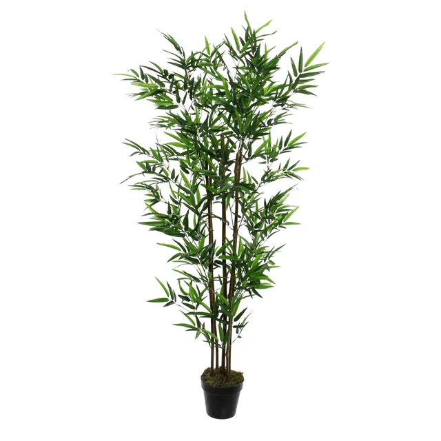 mica-decorations-bambou-en-pot-artificiel-vert-155-cm image 1