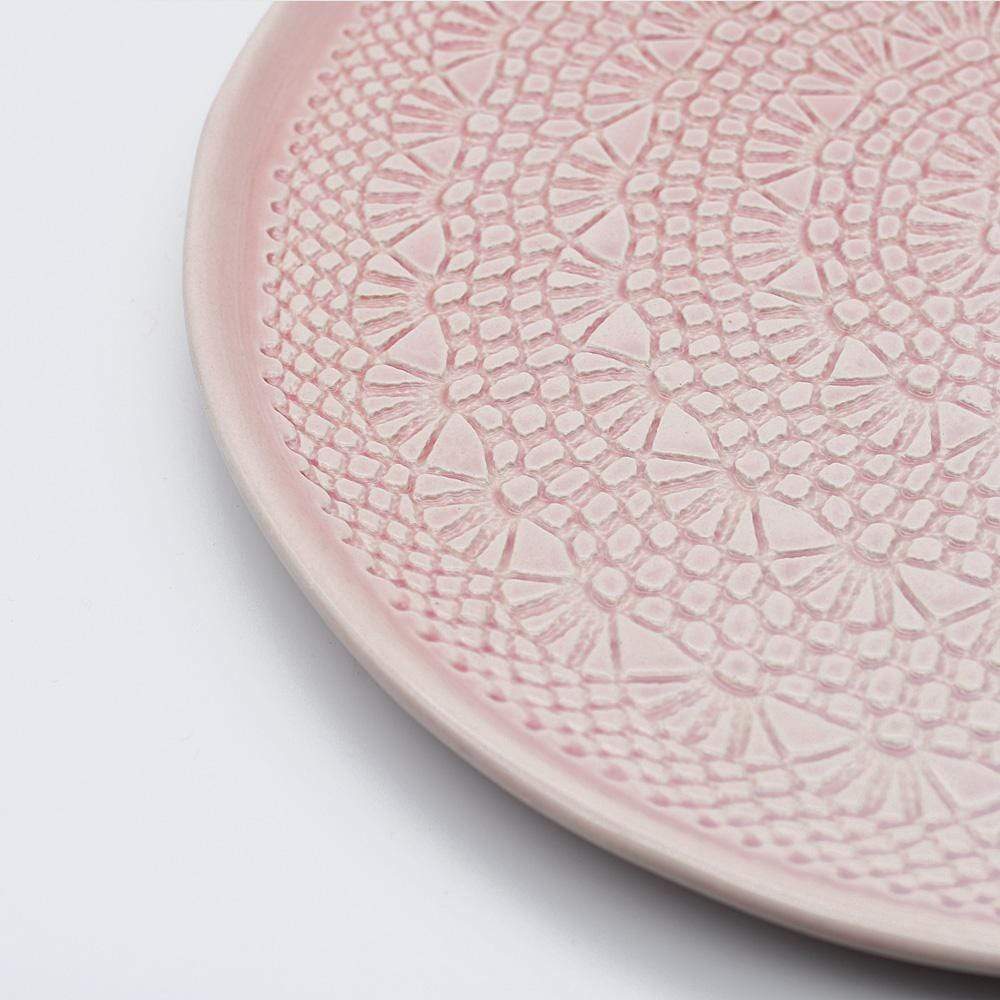 luisa-paix-o-carimbada-assiette-plate-rose-27-cm image 3