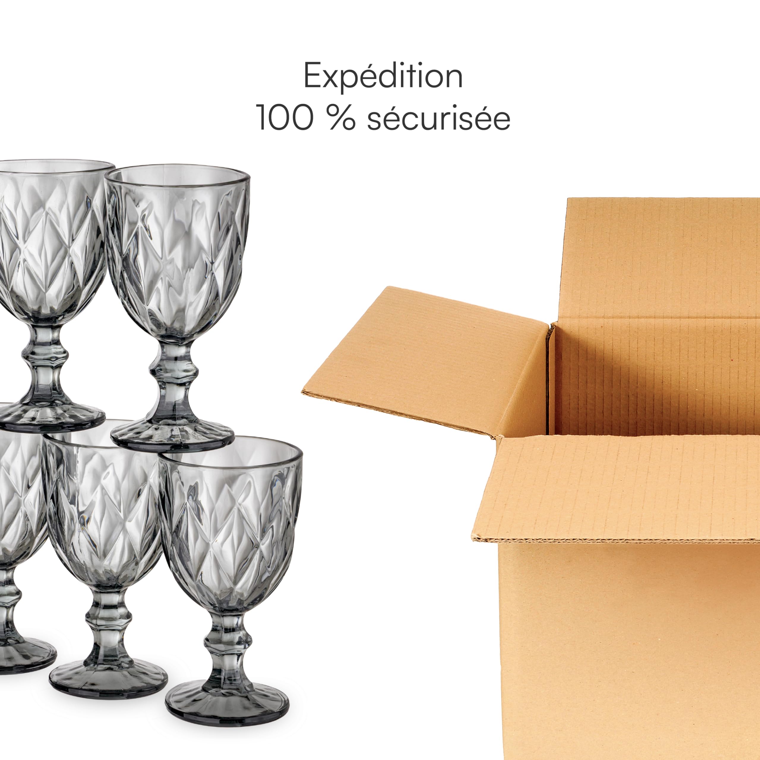baroni-home-cucina-lot-6-verres-diamant-fum-25-cl image 5