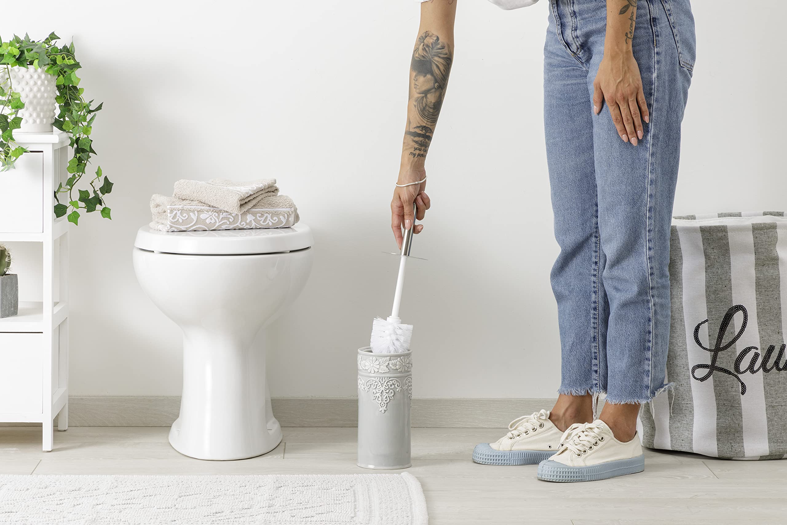 baroni-tutto-bagno-brosse-wc-c-ramique-grise-32-cm image 3